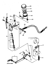 FZR750R FZR750RW Задний тормозной цилиндр
