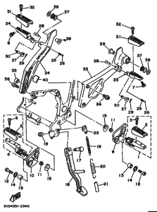 TDM850 TDM850D Support & repose pied