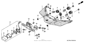 VFR800 (ABS) Задний фонарь