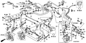 ST1300 (ABS) Передние тормозные трубки