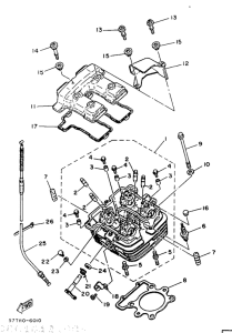 XT350 Головка цилиндров