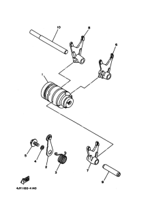 YZ125 YZ125F Shift cam & fork