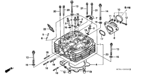 XR250R Головка цилиндров