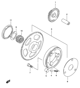 GZ250 Муфта стартера