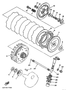 TW200E Сцепление