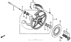 CX650 Front wheel + disc