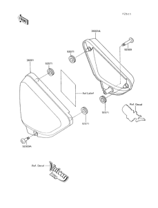 VN750 Боковые обтекатели