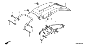 XLR125 Заднее крыло