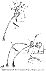 XV535EC Handle swicth lever
