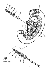 FJ1100 Переднее колесо