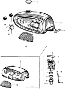 SS125 Топливный бак