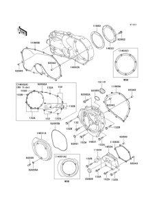 VN750 Крышки двигателя