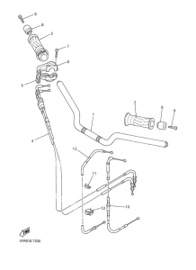 FZS600 Steering handle. cable