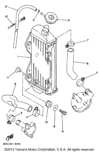 YZ80K1 Радиатор и Патрубки