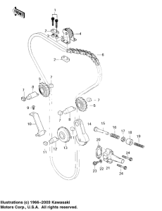 KZ1000 Цепь грм / натяжное устройство