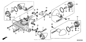 VT750CA Задний фонарь