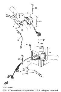 XT600EDC Рулевые переключатели