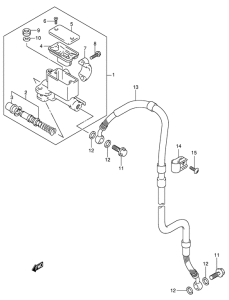 DR-Z400 Передний тормозной цилиндр