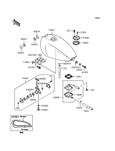 ZR400 Топливный бак