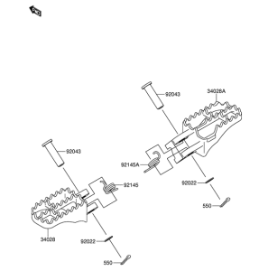RM-Z250 Подножки