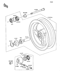 ZX1100 Передняя втулка