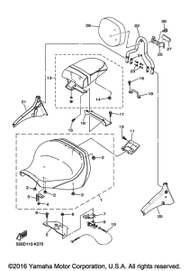 XVS1300CT Сиденье