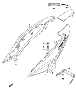 GS500 Обтекатель задний