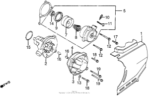 VF1100S Rear cover + water pump