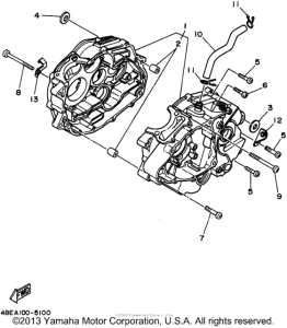 XT225GC Картер двигателя