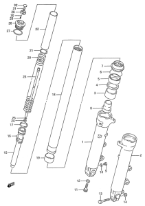 GSX600 Передняя вилка