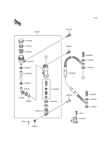 KX100 Задний тормозной цилиндр