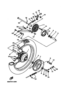 DT50LC DT50E Rear wheel complete assy