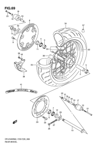DR-Z400 Rear wheel complete assy