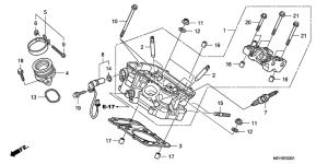 NSA700 Задняя головка цилиндров