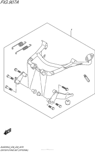 DL650X (ABS) Центральная подножка (опционально)