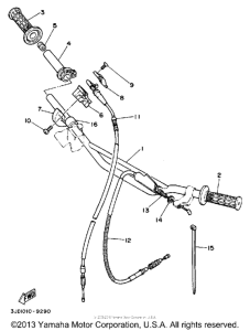 YZ125A Руль -тросы