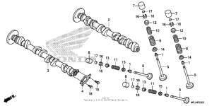 CBR600RR (ABS) Распределительный вал и клапана