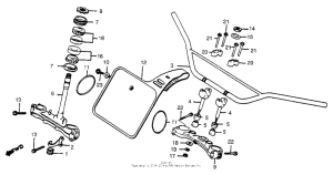 CR480 Handlebar + top bridge 83