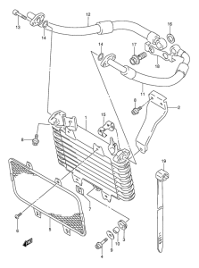 GSX-R1100 Масляный радиатор
