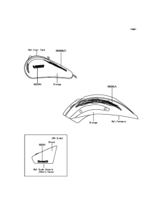 VN900 Decals(Orange)