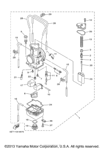 YZ125M1 Карбюратор