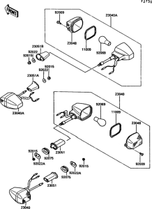 EX500 Задний фонарь