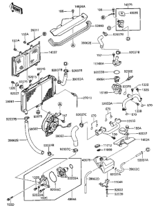 ZX600 Радиатор  / fan / water pump