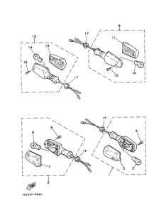 RZ125 Rear flasher light assy