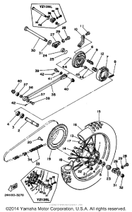 YZ125L Переднее колесо