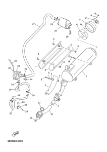 YP125E Выхлопная система