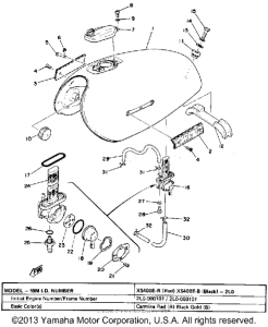 XS400E Топливный бак