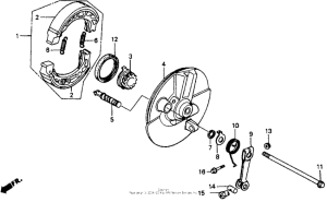 CT70 Передний тормоз