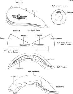 VN800 Decals(silver)(vn800-b8)(cn)