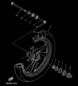 TZR50 Переднее колесо